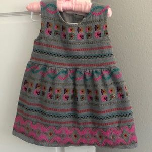 Brightly embroidered gray dress by Peek